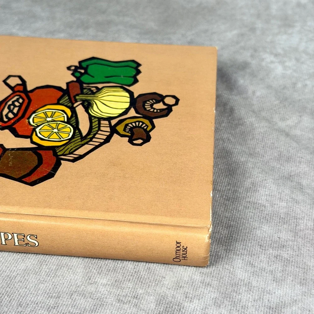 Southern Living Our Best Recipes Cookbook 1970's Vintage Hardcover Tan Retro
